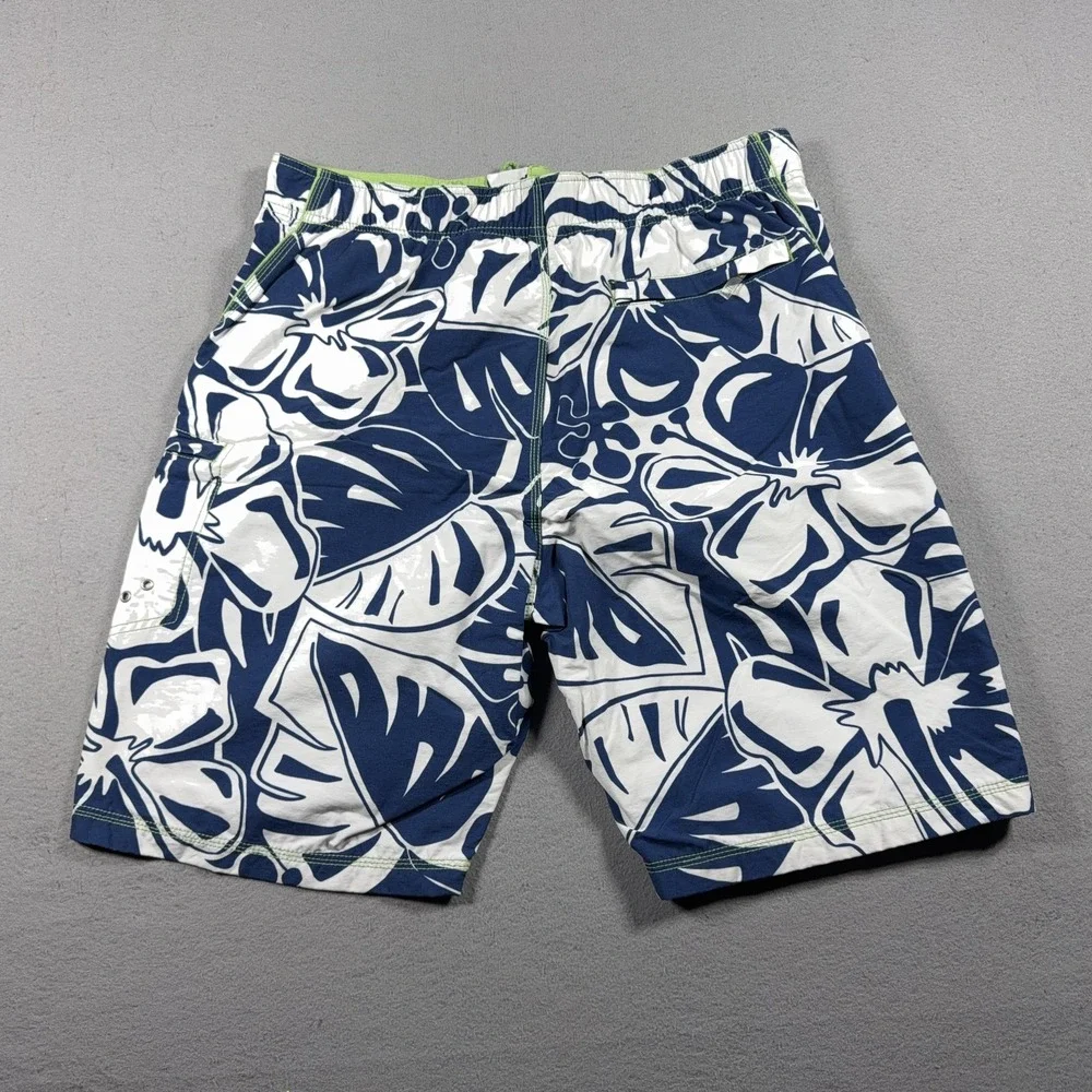 Tori Richard Shorts Mens XL Blue‎ Floral Swim Trunks Hawaiian Tropical Print